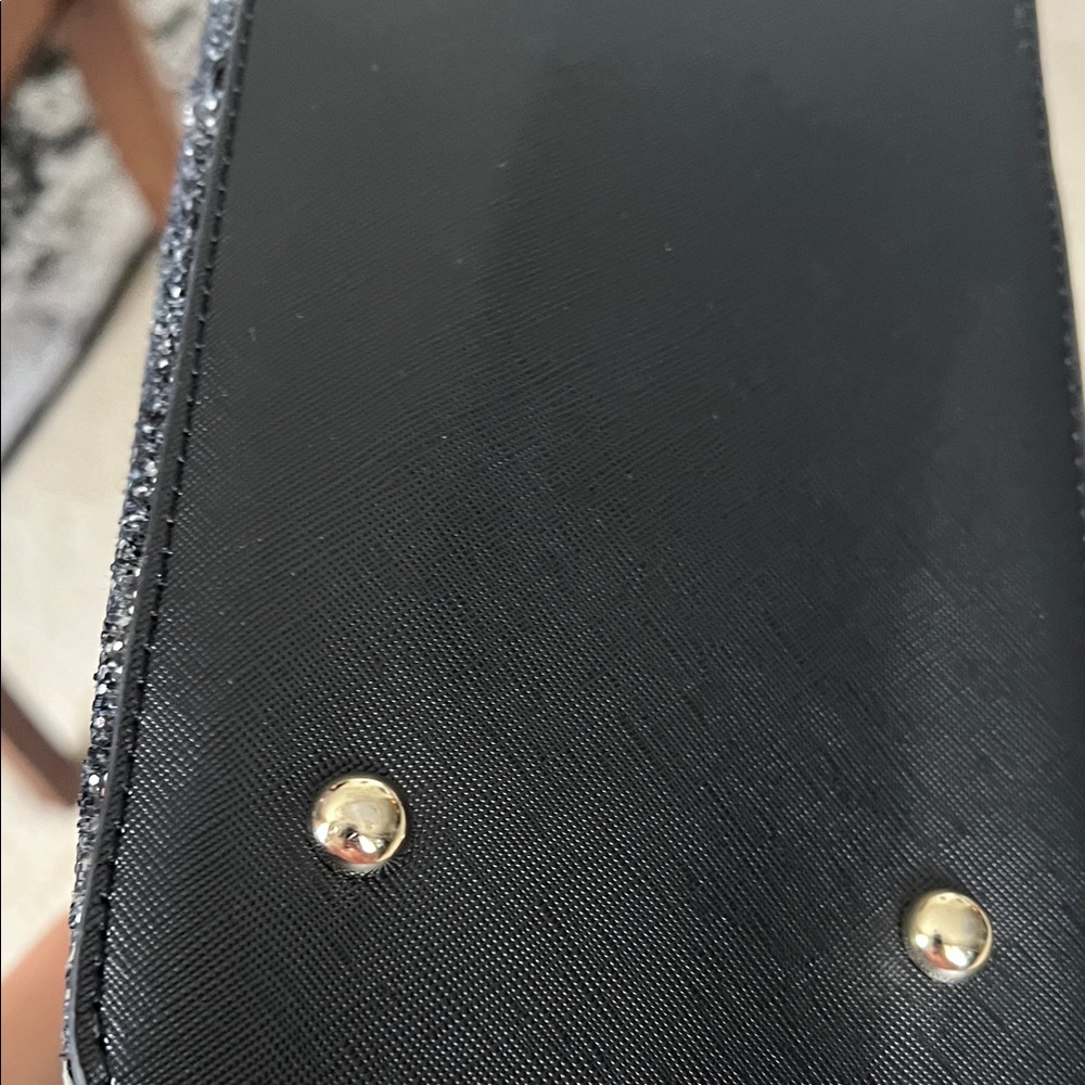 kate spade black glitter bottom dome satchel - Picture 7 of 8